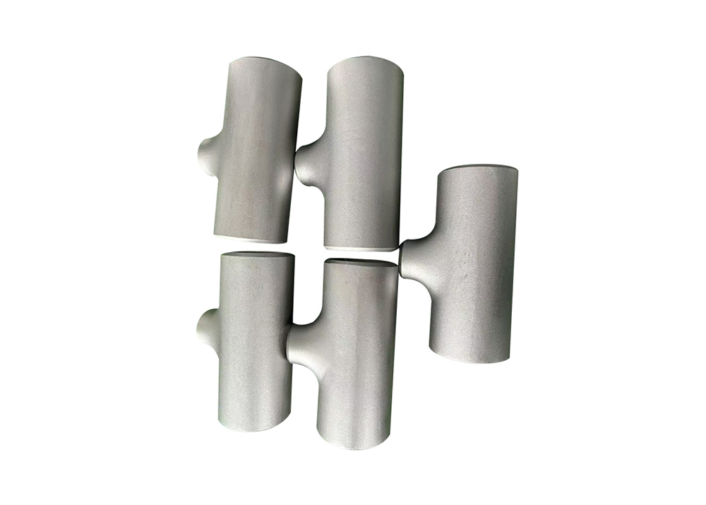 DN15×15×10-DN125×125×80 Titanium Alloy Butt Weld Reducing Tee with Shot Blasting Surface Finish