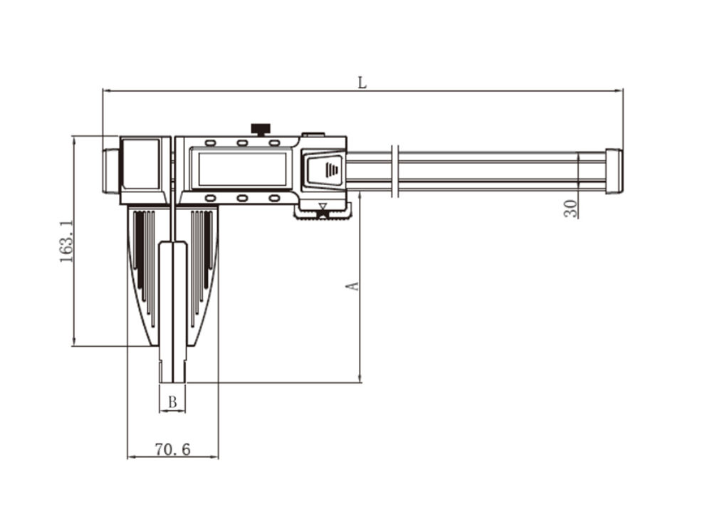 Heavy Duty 0-600mm/0-24″ Carbon Fiber Digital Caliper IP65 Dustproof Waterproof Industrial Measuring Instrument