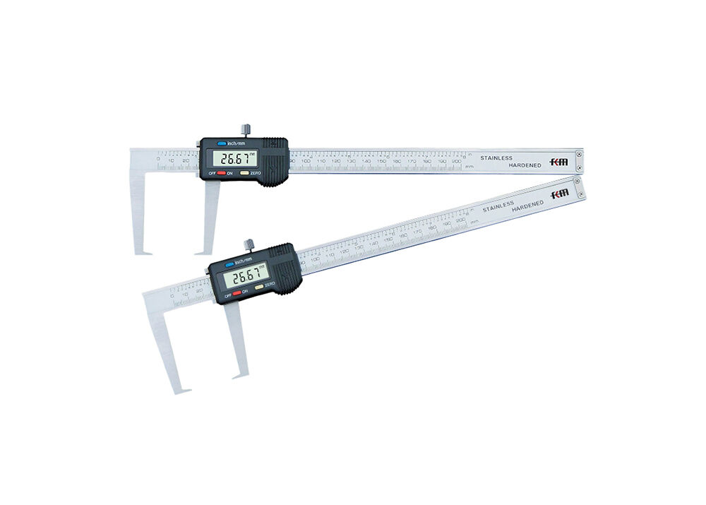0-150mm/0-6" Flat Tip Digital External Groove Caliper for Shallow Outer Grooves for CNC Industry